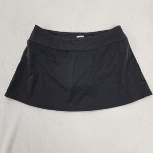 Land's End Plus Size Black Swim Mini Skirt 16